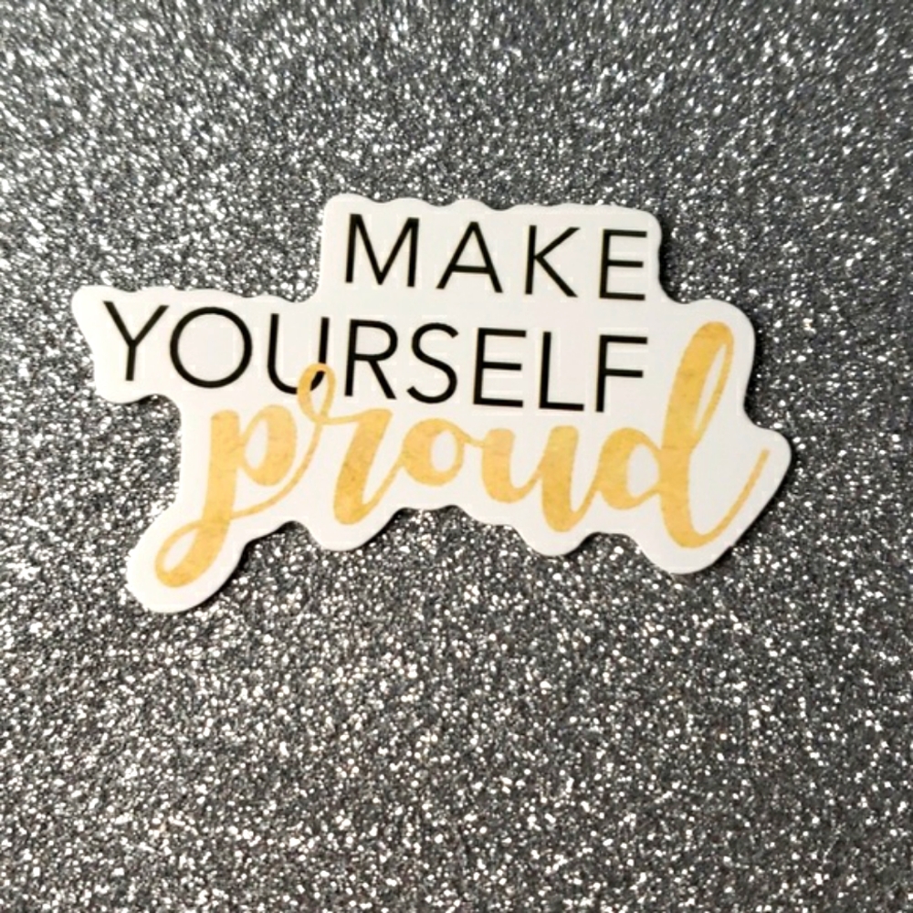 PROVERB WATERPOOF Sticker Quote Proud